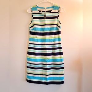 Talbots petite striped work dress